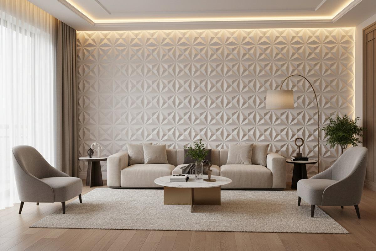 3D PYRAMID STAR WALL PANEL